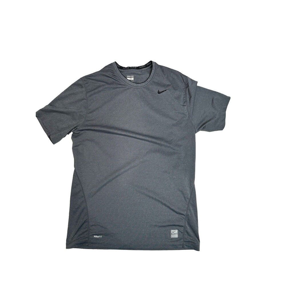 Nike Pro Fitted NikeFit Gray workout Shirt Large